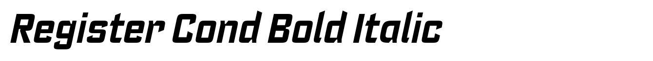 Register Cond Bold Italic